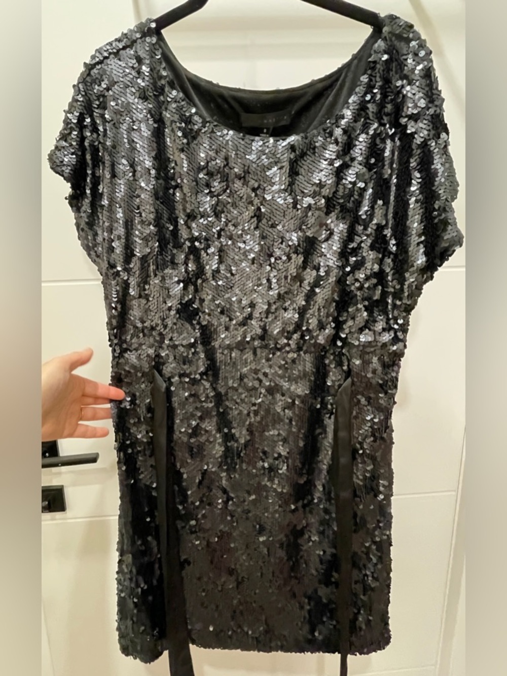Aidan Mattox Matte Sequin Mini Dress, 8